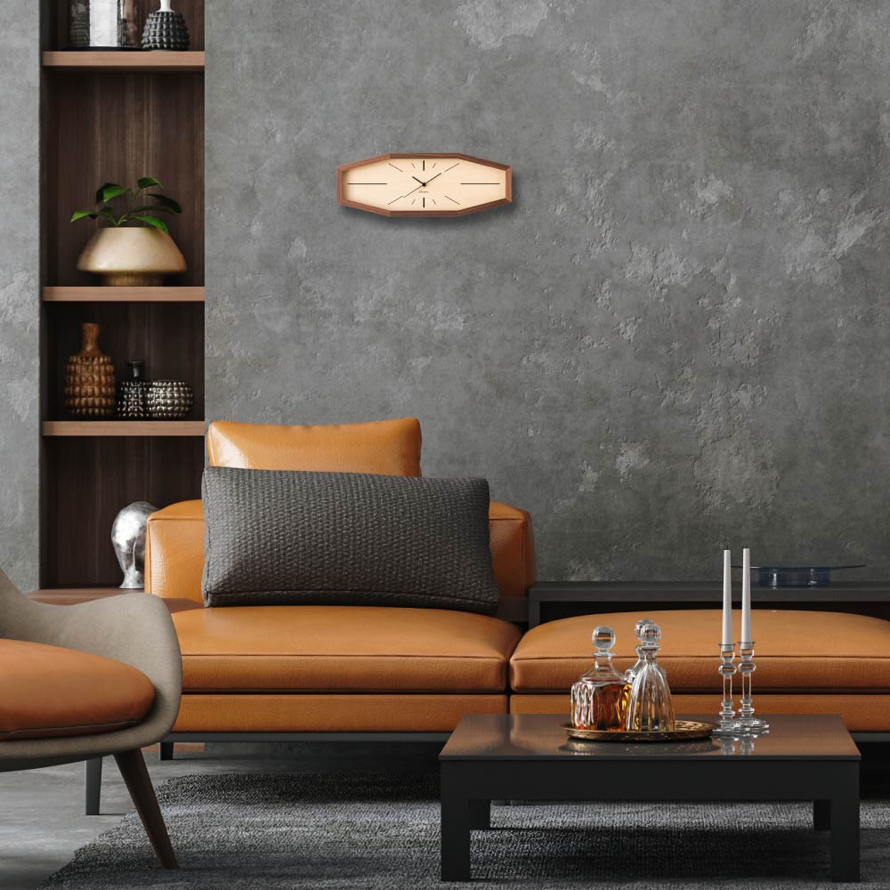 CHAMBRE LINE CLOCK WALNUT CH-060WN 電波時計 シャンブル 壁掛け時計