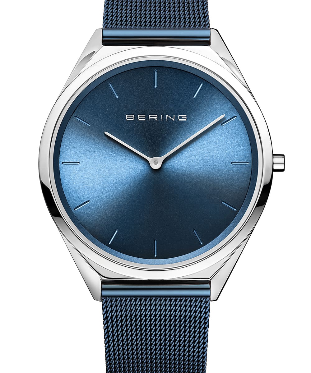 BERING Men&Ladies(Unisex) Ultra Slim Blue Silver 17039-307
