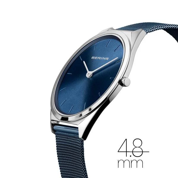 BERING Men&Ladies(Unisex) Ultra Slim Blue Silver 17039-307