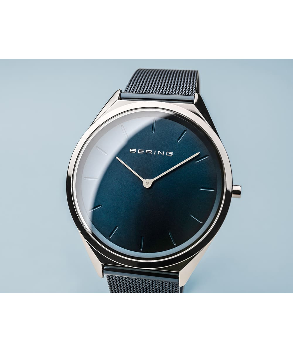 BERING Men&Ladies(Unisex) Ultra Slim Blue Silver 17039-307