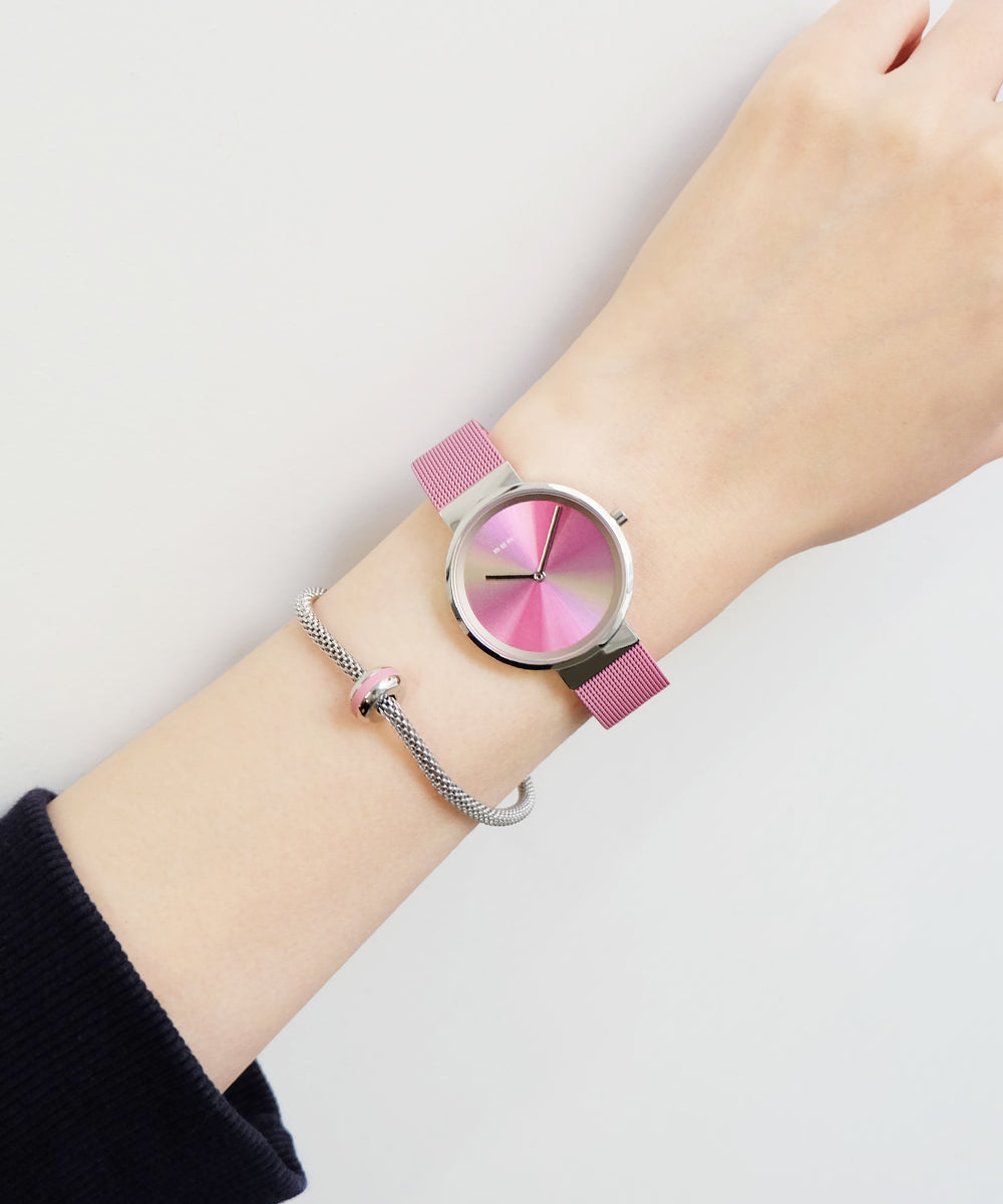 <GW SALE>BERING Ladies TIME IS LIFE Watch & Bracelet Set 19031-999-GWP 特別チャリティーモデル ベーリング 時計