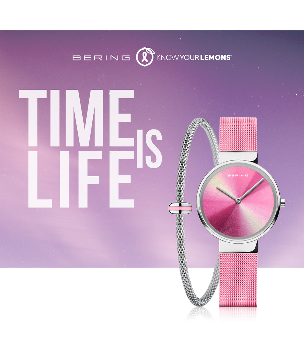 <GW SALE>BERING Ladies TIME IS LIFE Watch & Bracelet Set 19031-999-GWP 特別チャリティーモデル ベーリング 時計