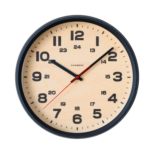 CHAMBRE BRAM CLOCK BLACK CH-050BK 電波時計 シャンブル 壁掛け時計