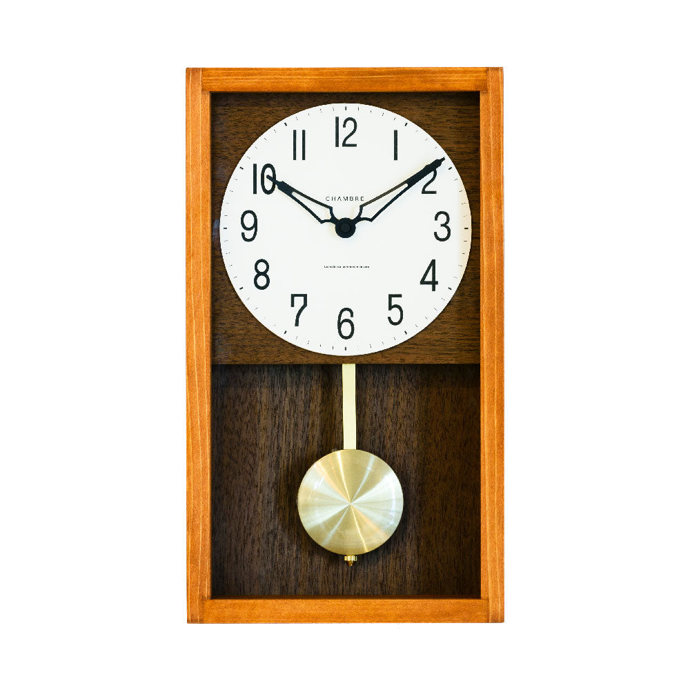 CHAMBRE HINOKI PENDULUM CLOCK CAFE BROWN CH-033CB シャンブル 壁掛け時計