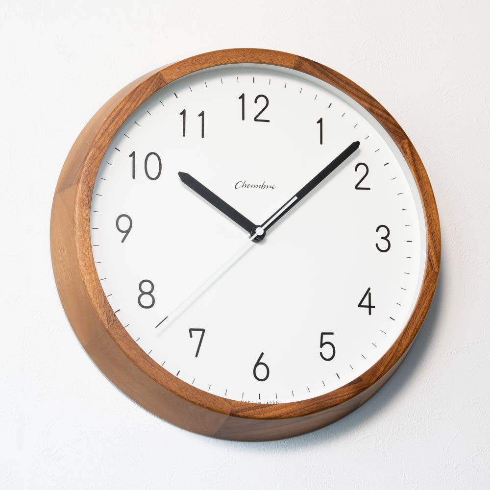 CHAMBRE BRUNCH CLOCK WALNUT MILK CH-056WN 電波時計 シャンブル 壁掛け時計