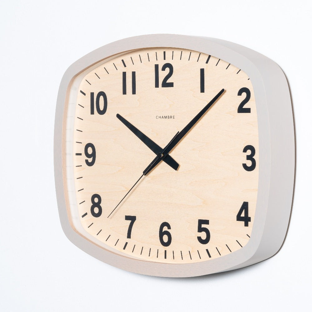 CHAMBRE R-SQUARE CLOCK GRAY CH-028GYR 電波時計