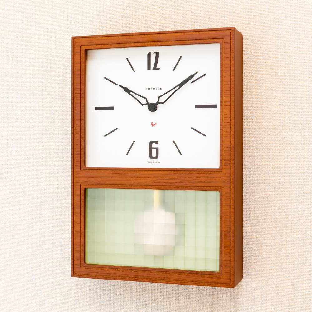 CHAMBRE GLASS PENDULUM CLASSIC CAFE BROWN CH-052CB シャンブル 壁掛け時計