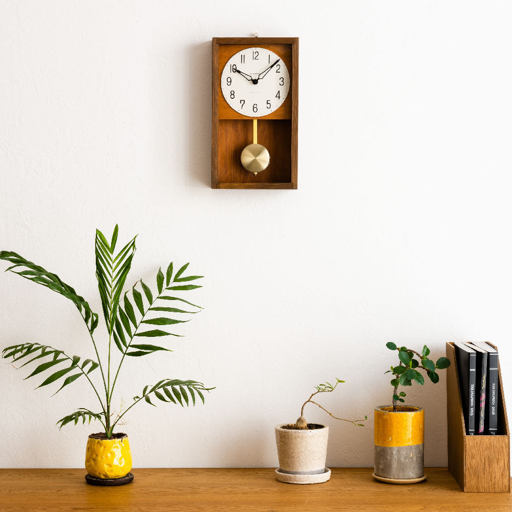 CHAMBRE HINOKI PENDULUM CLOCK BROWN CH-033BR シャンブル 壁掛け時計