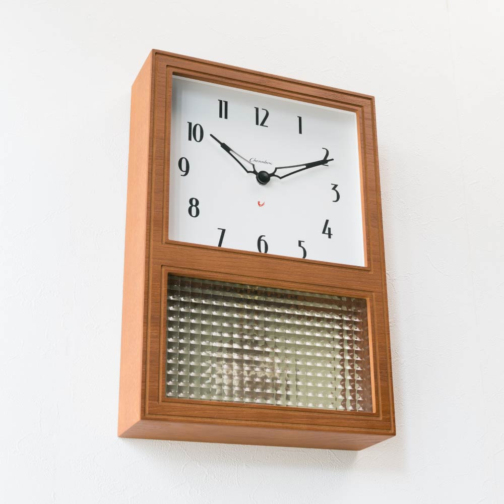 CHAMBRE GLASS PENDULUM CLOCK EL STYLE CAFE BROWN CH-063CB シャンブル 壁掛け時計