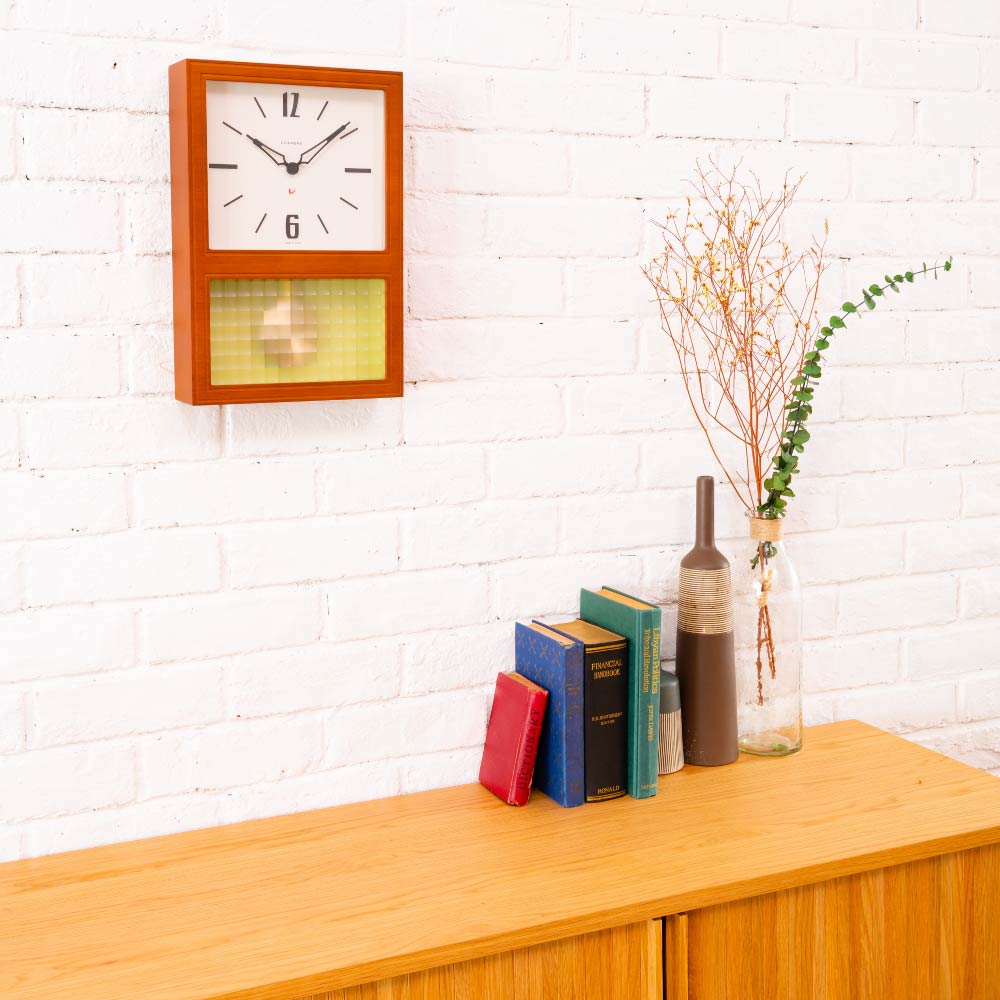 CHAMBRE GLASS PENDULUM CLASSIC CAFE BROWN CH-052CB シャンブル 壁掛け時計