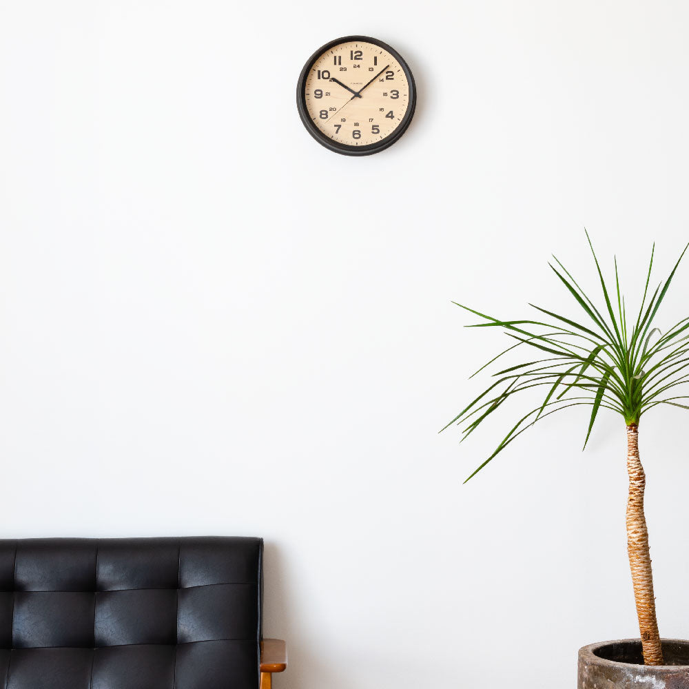 CHAMBRE BRAM CLOCK CHARCOAL GRAY CH-050CG 電波時計 シャンブル 壁掛け時計