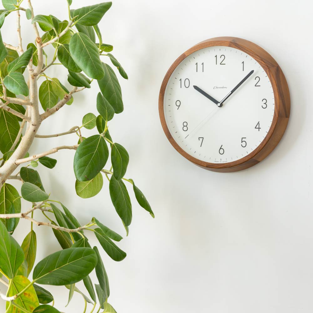 CHAMBRE BRUNCH CLOCK WALNUT MILK CH-056WN 電波時計 シャンブル 壁掛け時計