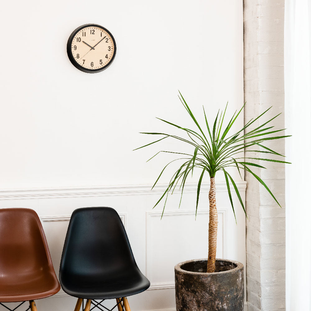 CHAMBRE BLACK SERIES PUBLIC CLOCK BLACK CH-027BK 電波時計 シャンブル 壁掛け時計