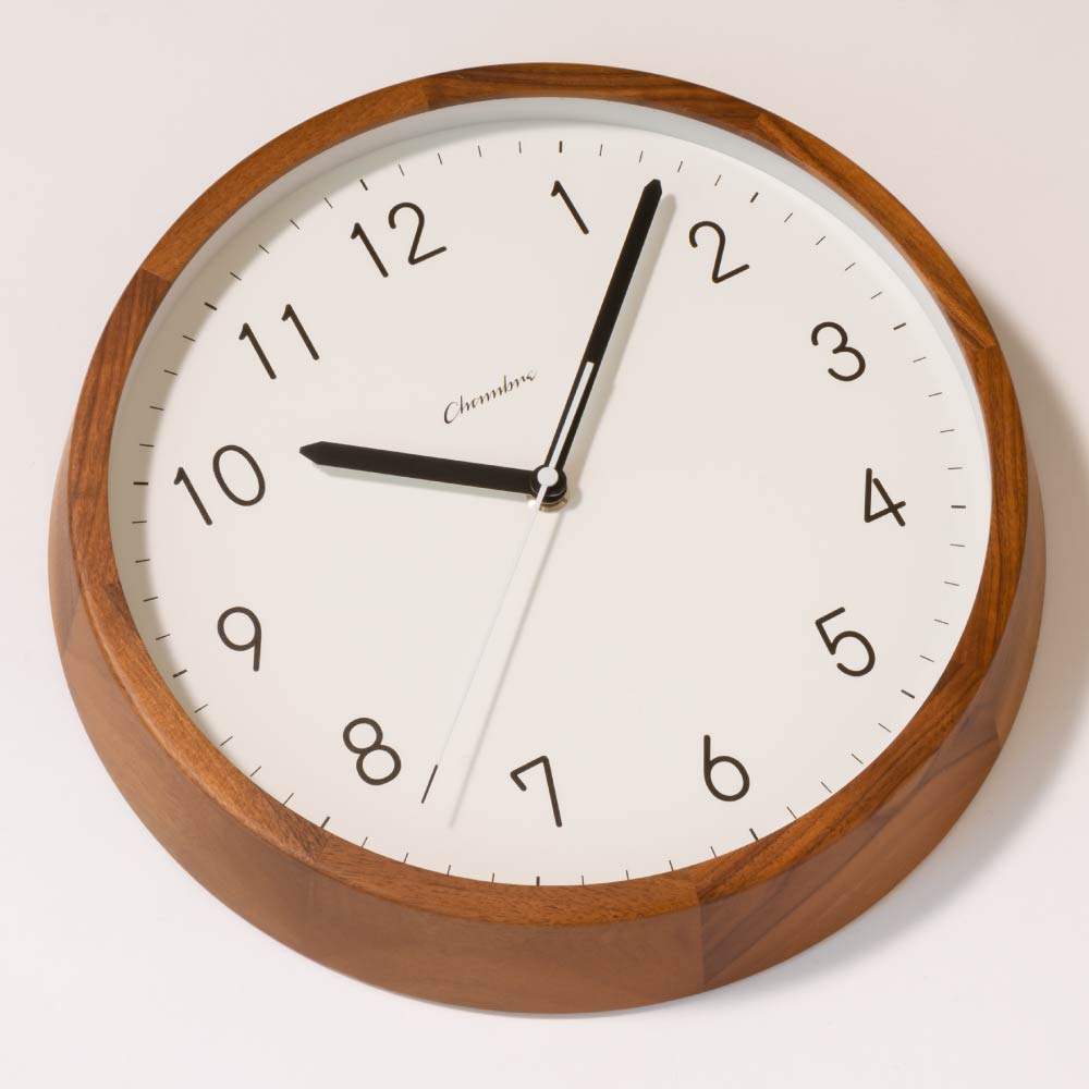 CHAMBRE BRUNCH CLOCK WALNUT MILK CH-056WN 電波時計 シャンブル 壁掛け時計