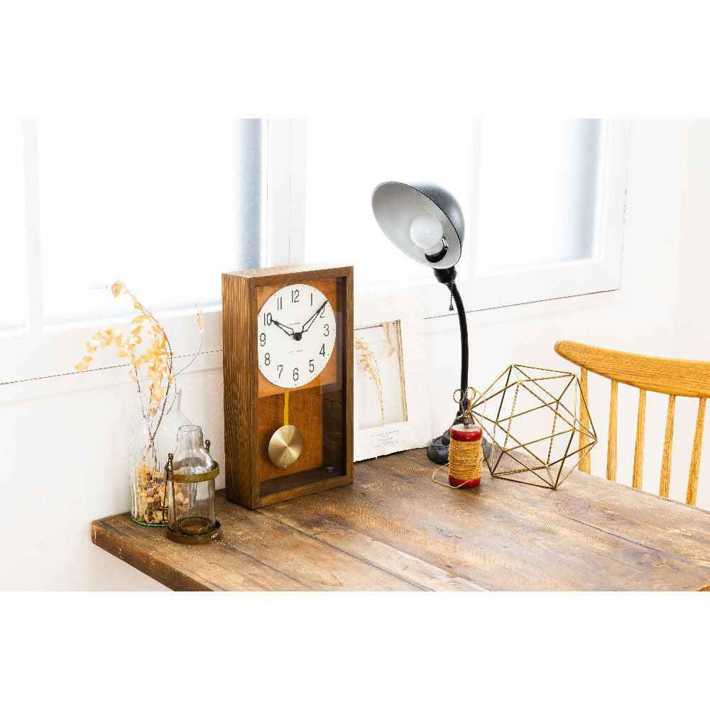 CHAMBRE HINOKI PENDULUM CLOCK BROWN CH-033BR シャンブル 壁掛け時計