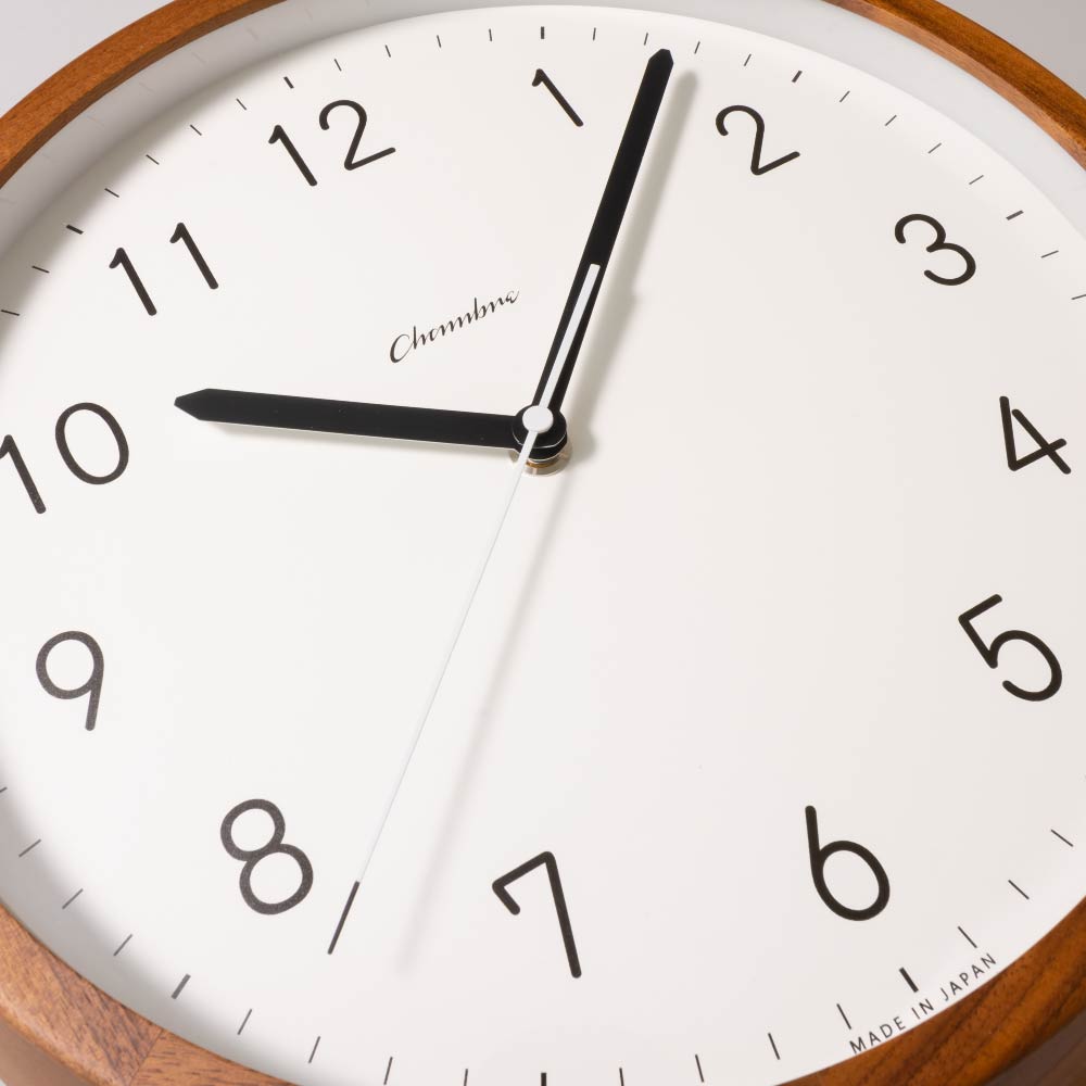 CHAMBRE BRUNCH CLOCK WALNUT MILK CH-056WN 電波時計 シャンブル 壁掛け時計