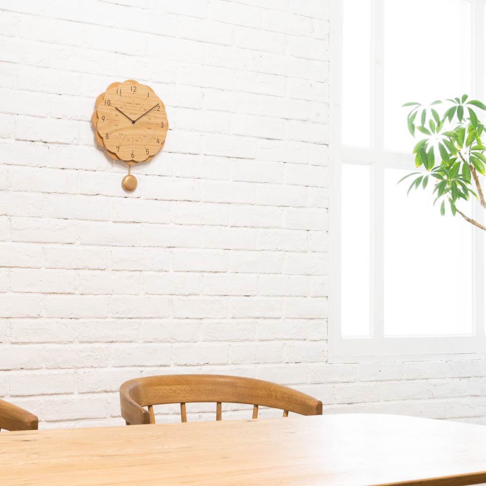 CHAMBRE SUN CLOCK OAK CH-062OA シャンブル 壁掛け時計