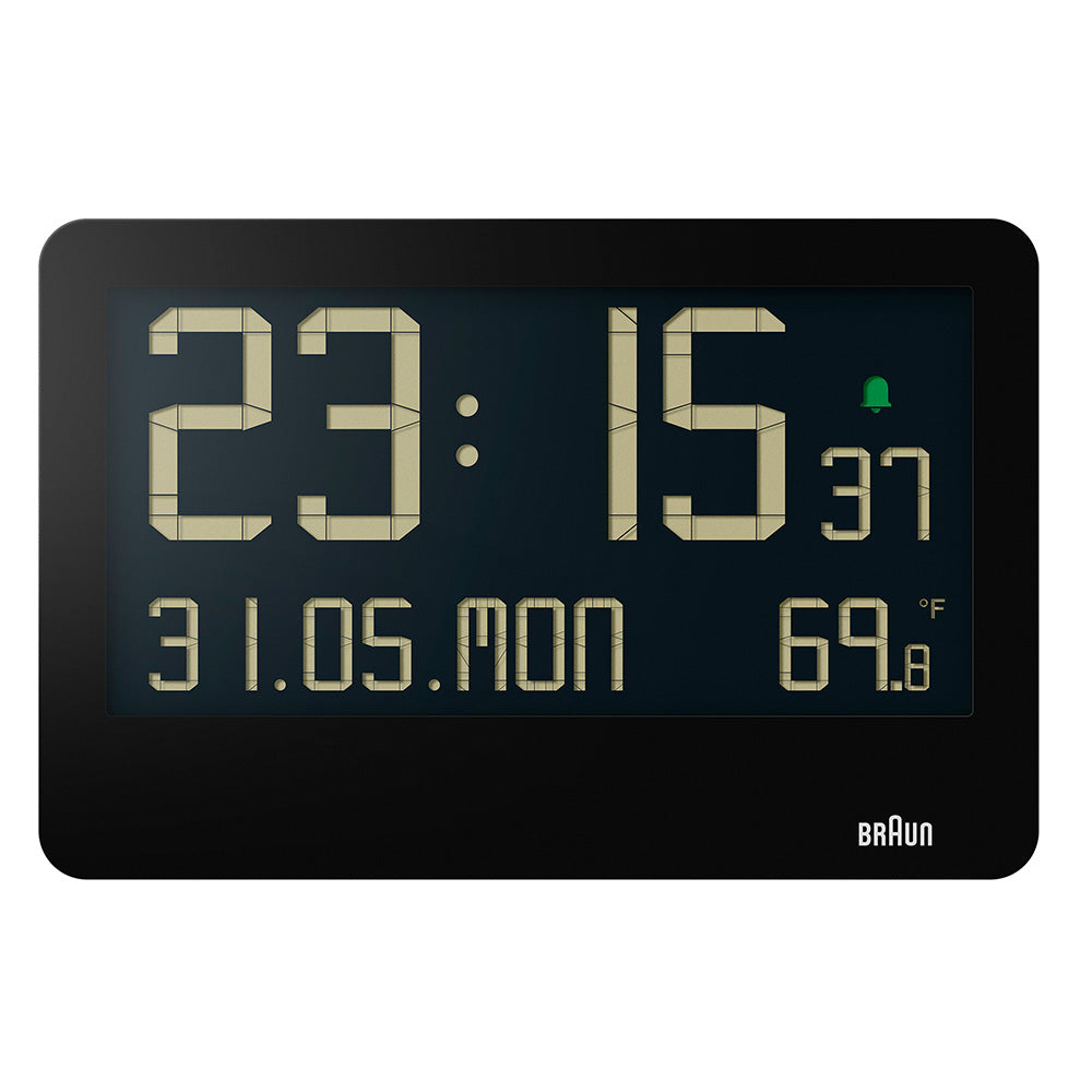 BRAUN DIGITAL ALARM CLOCK BLACK BC14B デジタルクロック