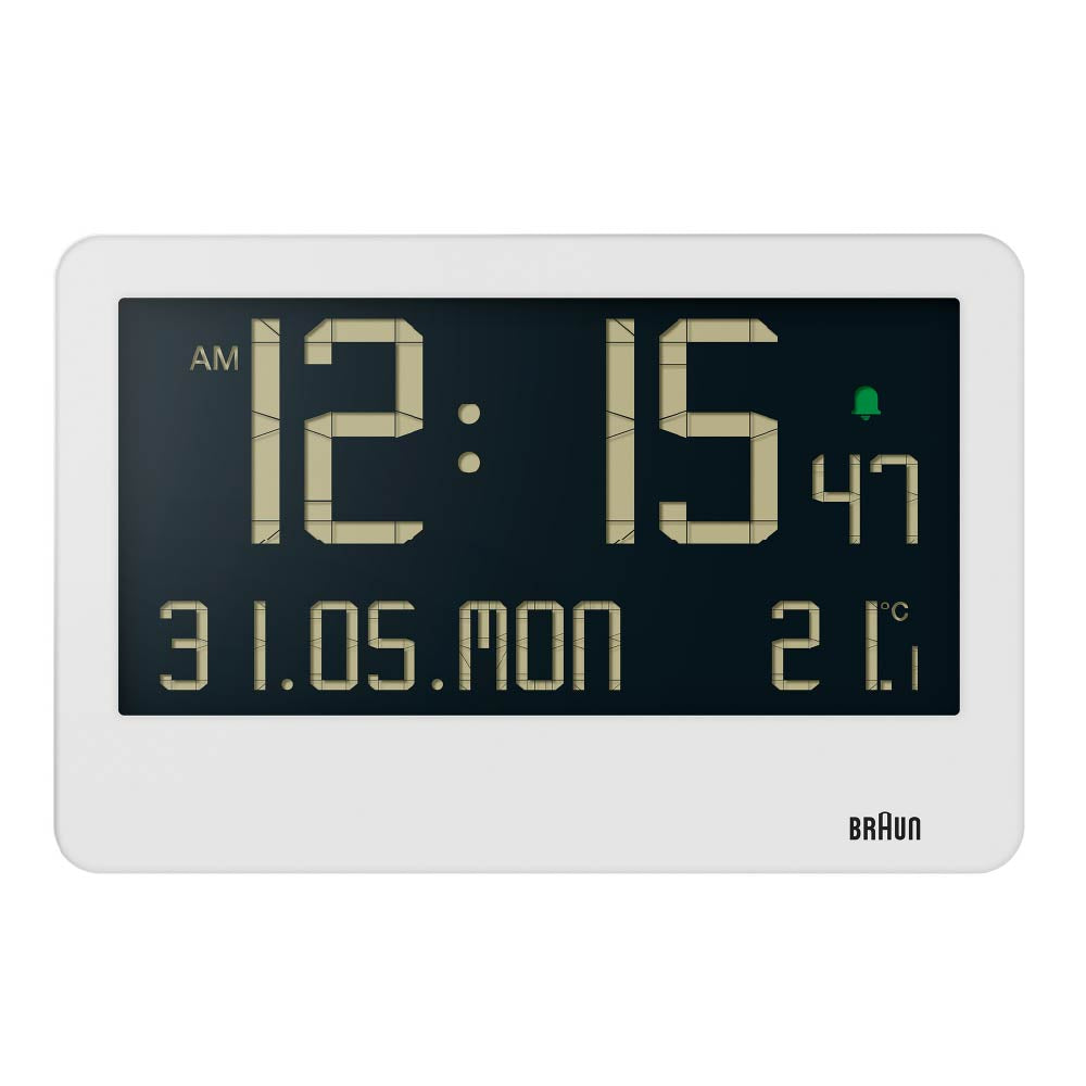 BRAUN DIGITAL ALARM CLOCK WHITE BC14W デジタルクロック