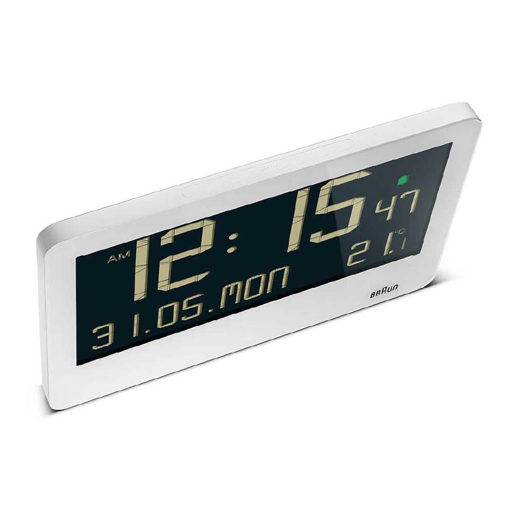 BRAUN DIGITAL ALARM CLOCK WHITE BC14W デジタルクロック