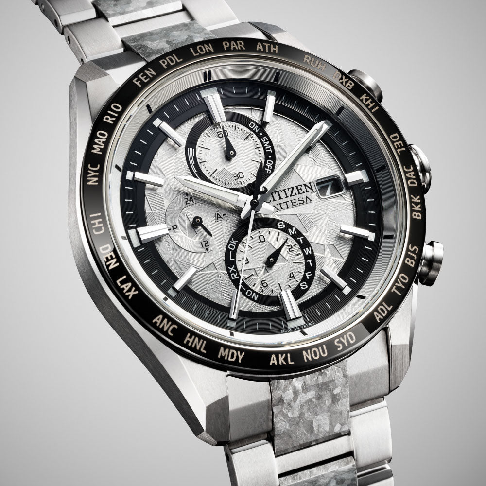 <先行予約受付中/2025年11月6日発売>CITIZEN ATTESA ACT Line AT8284-61A Platinum Shine Collection 世界限定2,500本 シチズン アテッサ プラチナシャイン 腕時計 メンズ