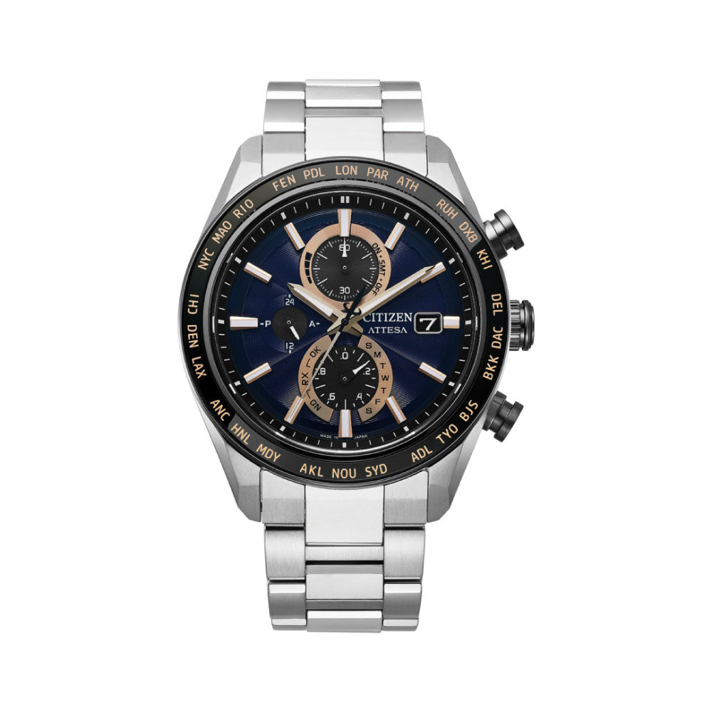 CITIZEN ATTESA ACT Line AT8297-51L Ring Sapphire Bezel Pink Navy