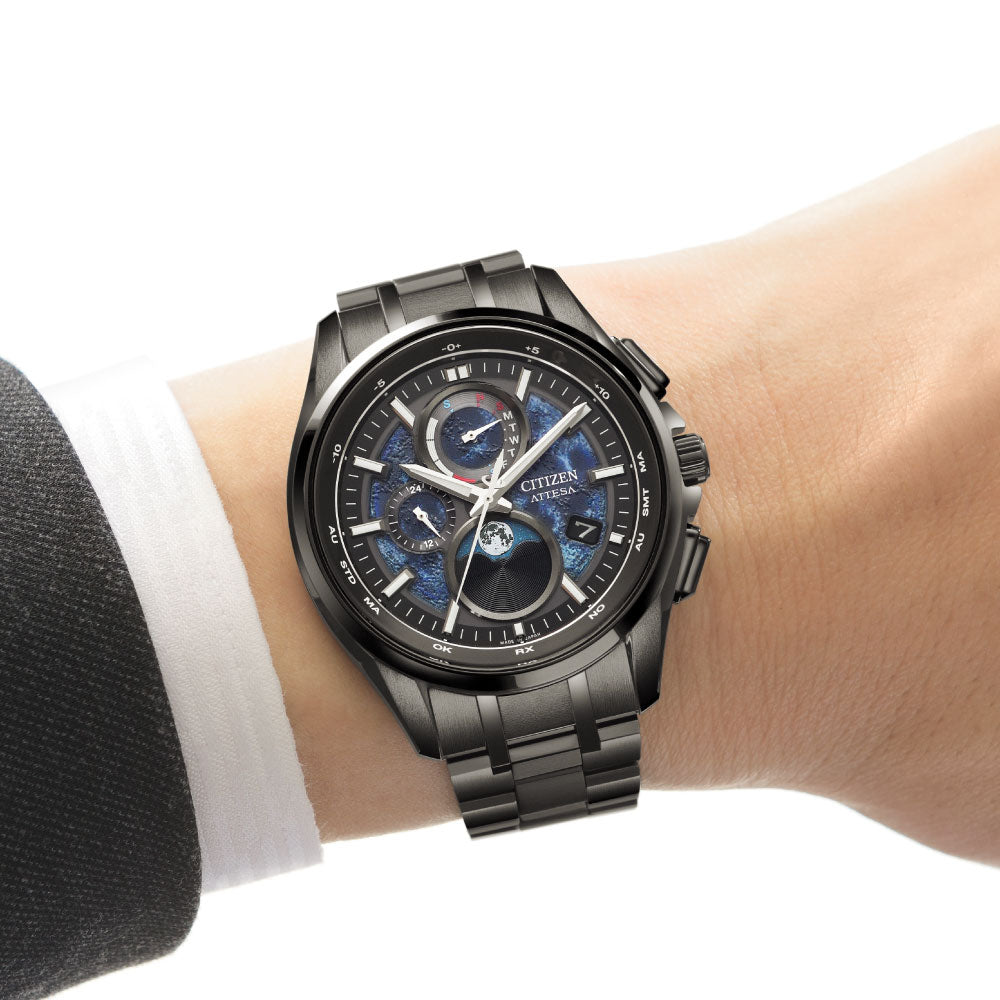 ATTESA BY1008-67L HAKUTO-R コラボレーションモデル H874 MoonDial Limited Black Titanium Series アテッサ 腕時計 メンズ