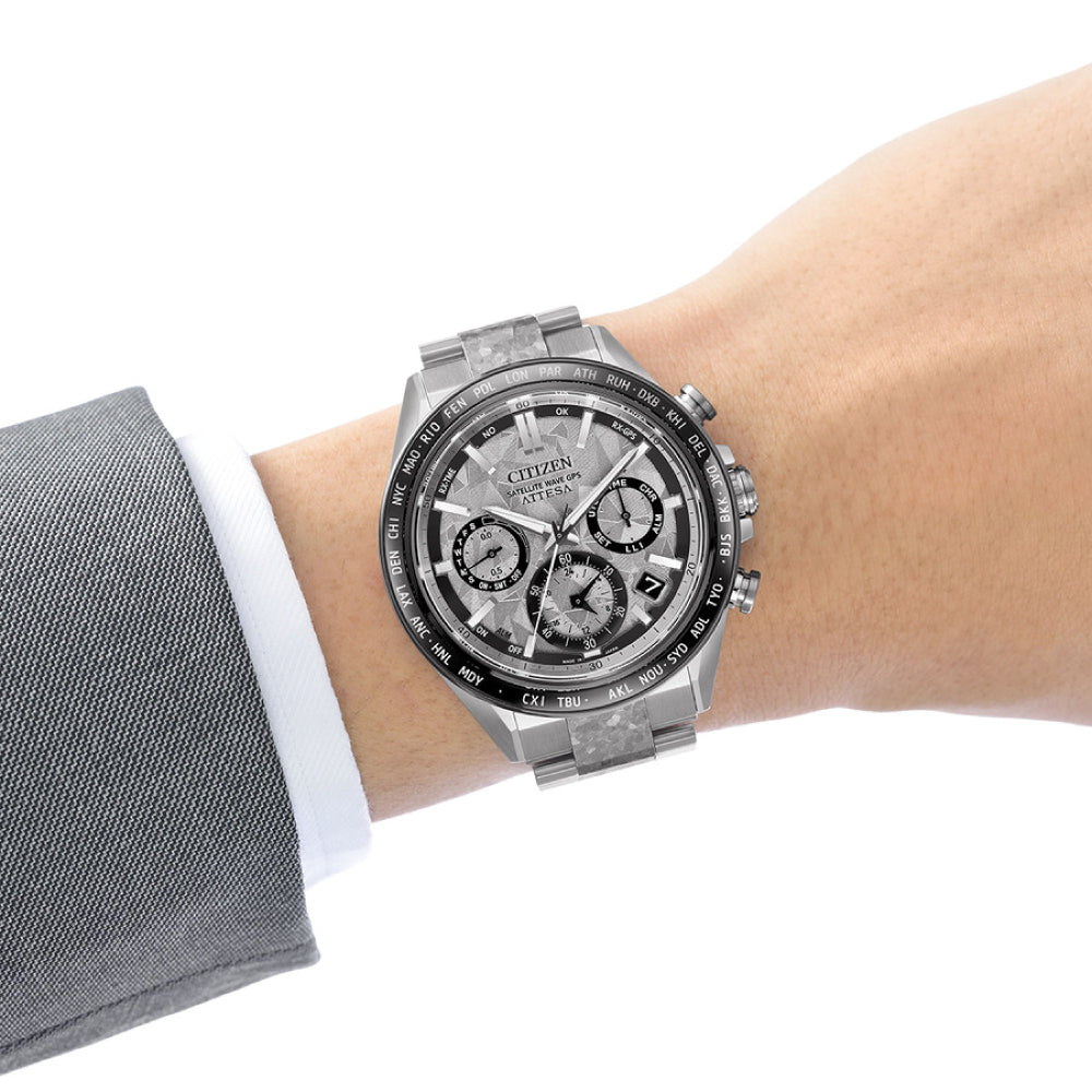 <先行予約受付中/2025年11月6日発売>CITIZEN ATTESA ACT Line CC4076-65A Platinum Shine Collection 世界限定2,200本 シチズン アテッサ プラチナシャイン 腕時計 メンズ