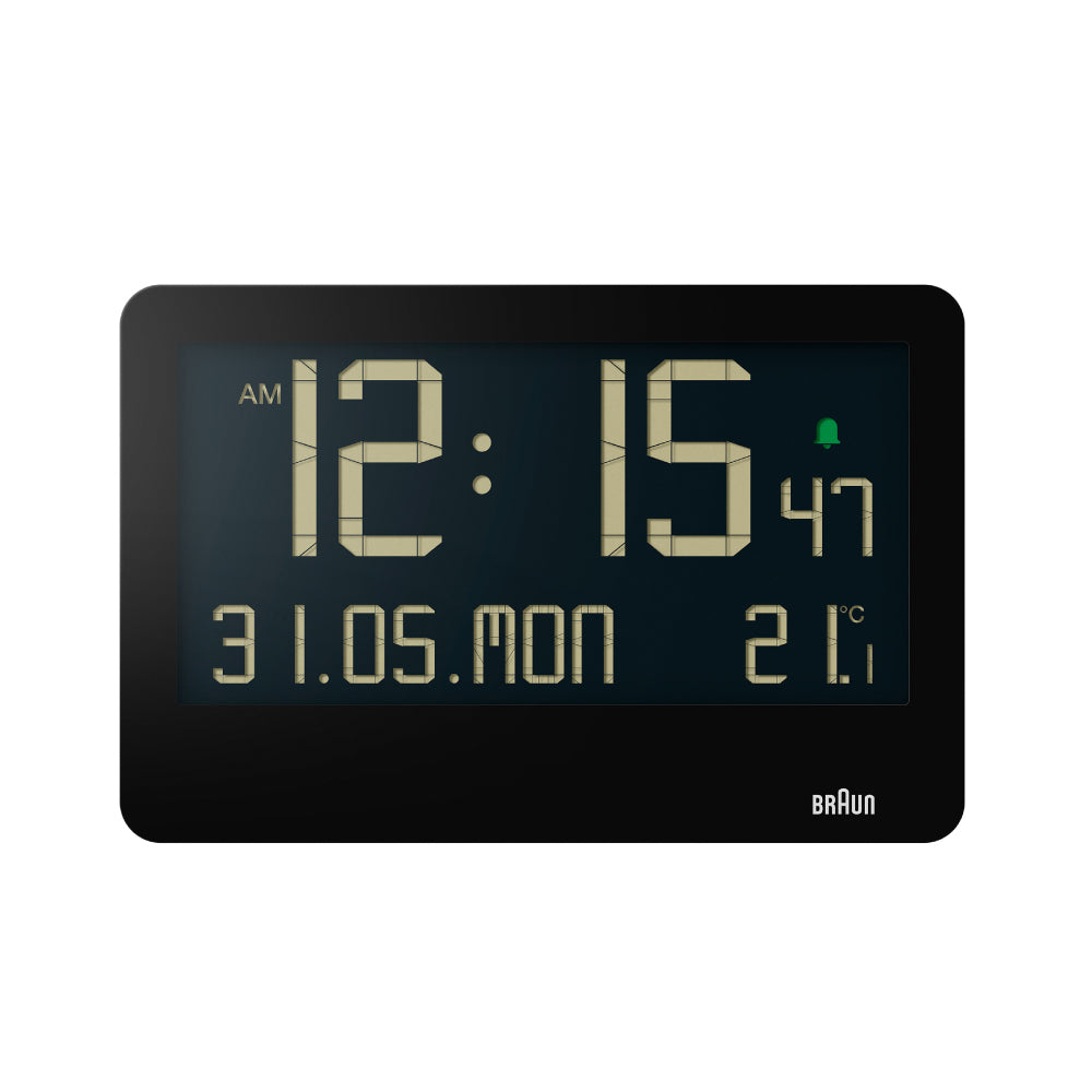 BRAUN DIGITAL ALARM CLOCK BLACK BC14B デジタルクロック