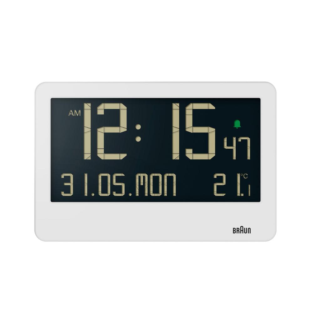 BRAUN DIGITAL ALARM CLOCK WHITE BC14W デジタルクロック