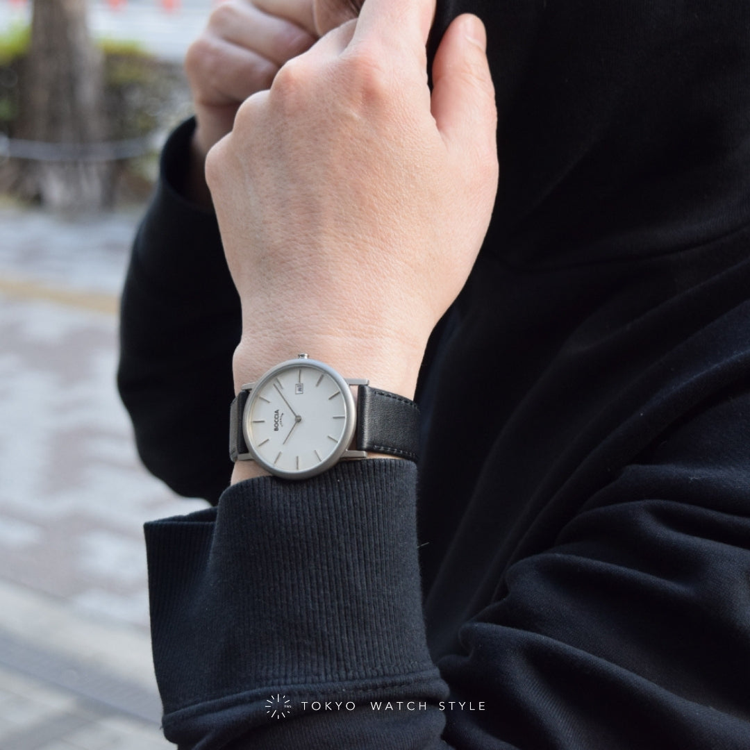 BOCCIA TITANIUM Slim Collection 3637-02 ボッチア 腕時計 メンズ