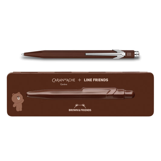 Caran d'Ache 849 カランダッシュ+ラインフレンズ ブラウンボールペン