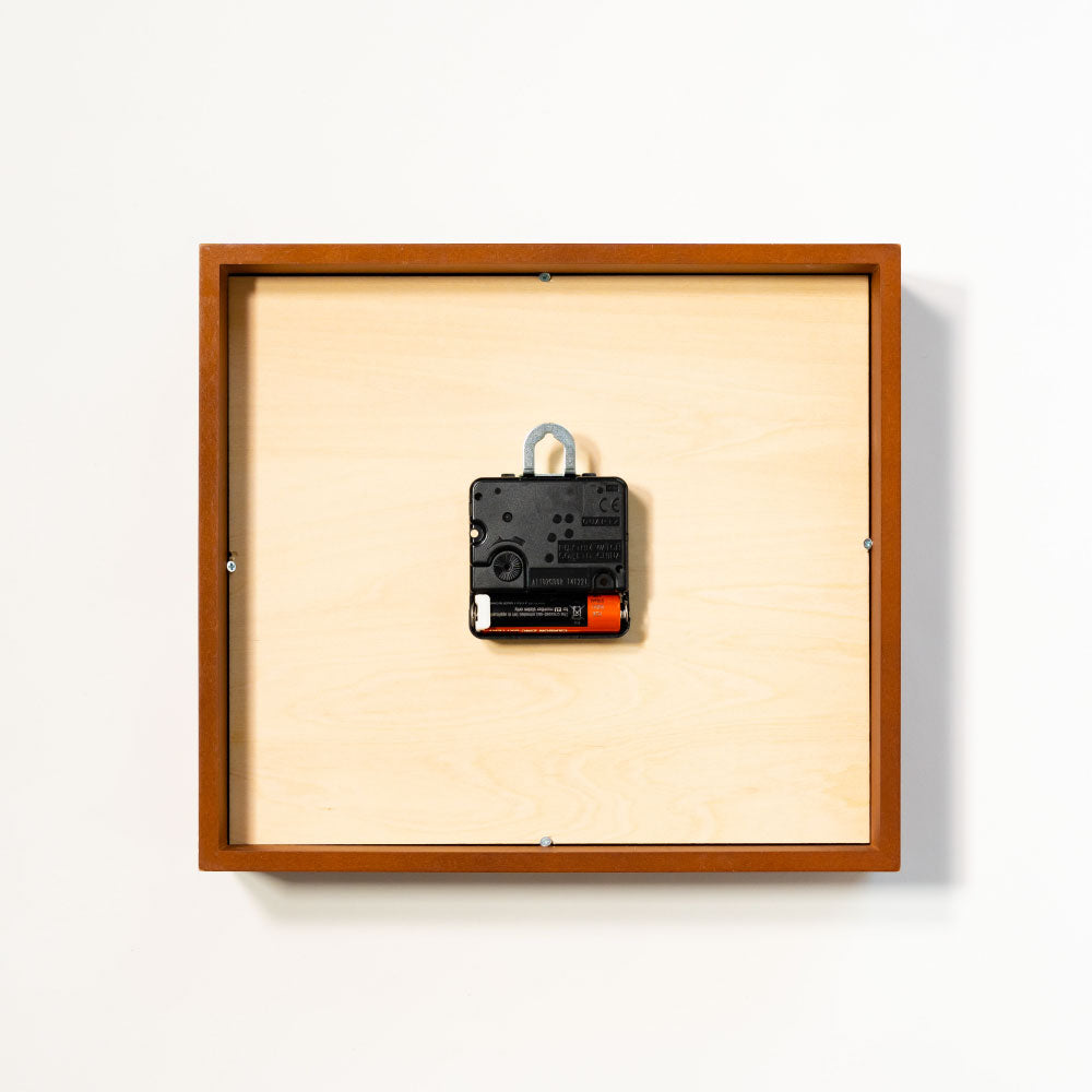 CHAMBRE BRASS RECTANGLE CLOCK WOOD DIAL WALNUT CH-053WNW シャンブル 壁掛け時計