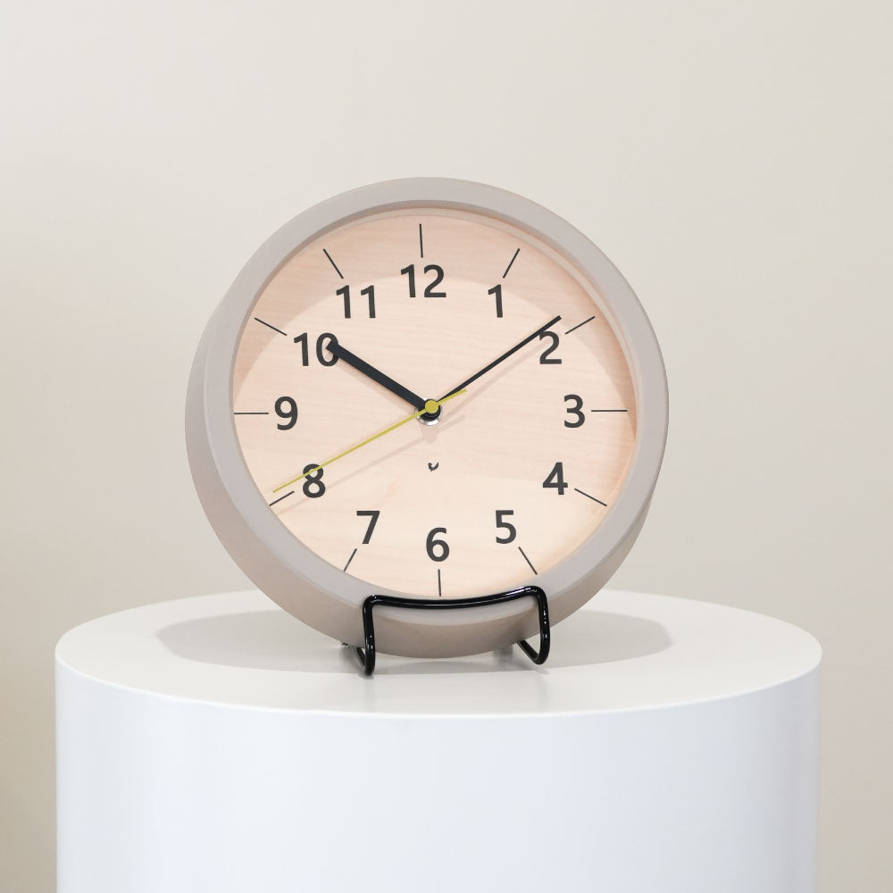 CHAMBRE ちいさな木の実のかけ時計 ひのき GRAY CH-067GY シャンブル 掛け時計 電波時計