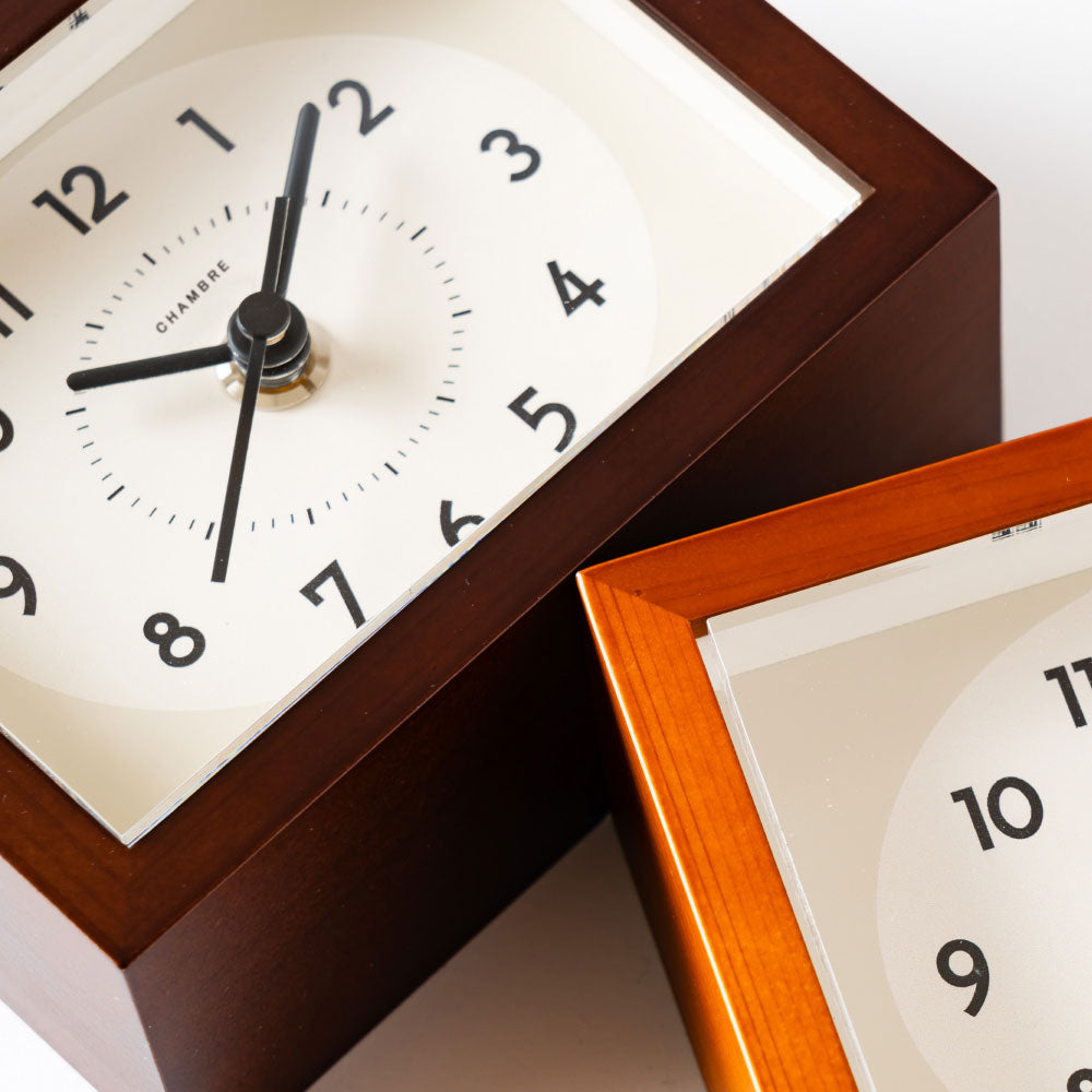 CHAMBRE ひのきの置き時計 DARK BROWN CH-070DB