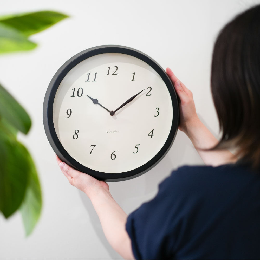 CHAMBRE Clair CLOCK BLACK CH-076BK シャンブル 掛け時計 電波時計
