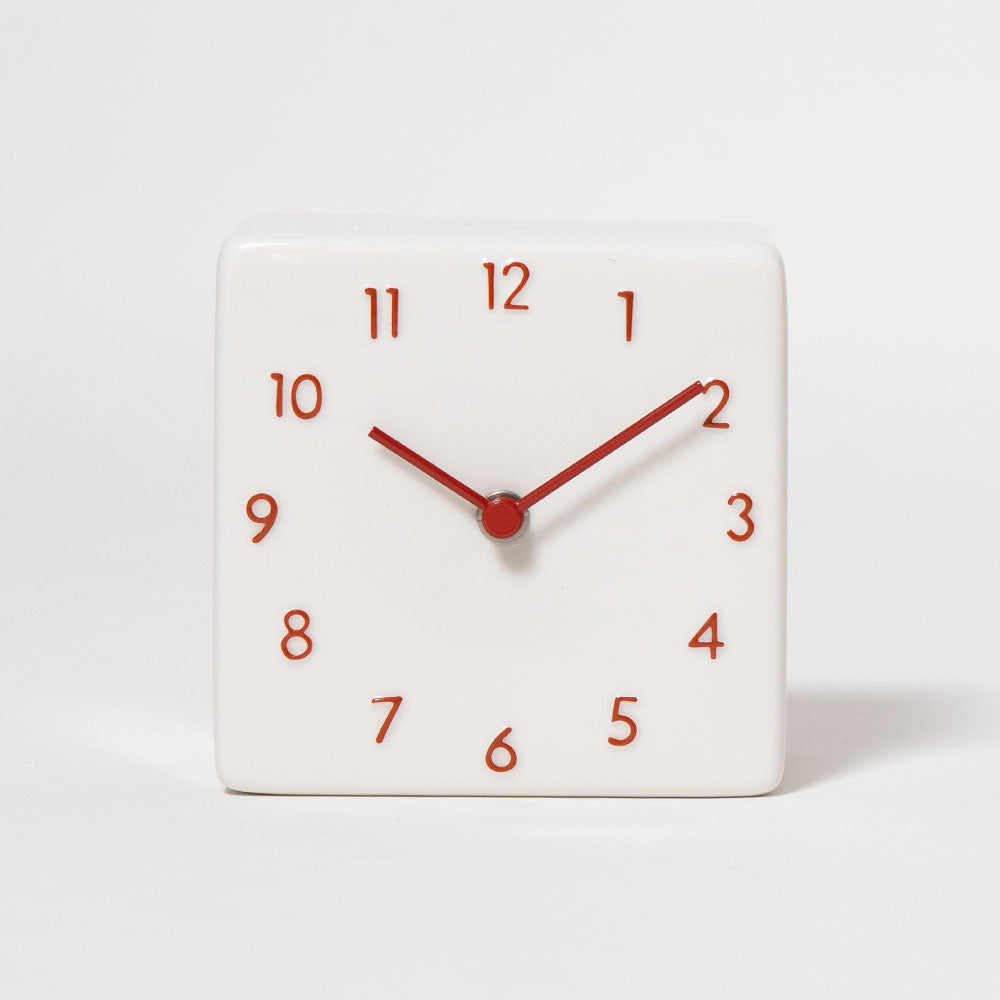 BelArt COLLECTION 置き時計 フォトフレーム付き 陶器製 稼働品 CHAMBRE 陶器の置き時計 CH-079RD シャンブル 時計 置き時計