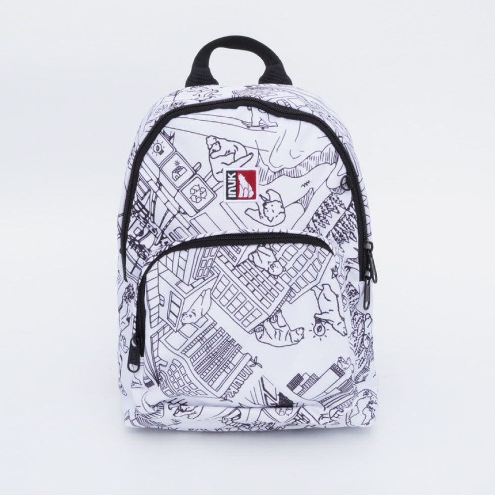 INUK P-A-P BEAR'S LIFE BACKPACK S WHITE SKETCH イヌーク バックパック ユニセックス