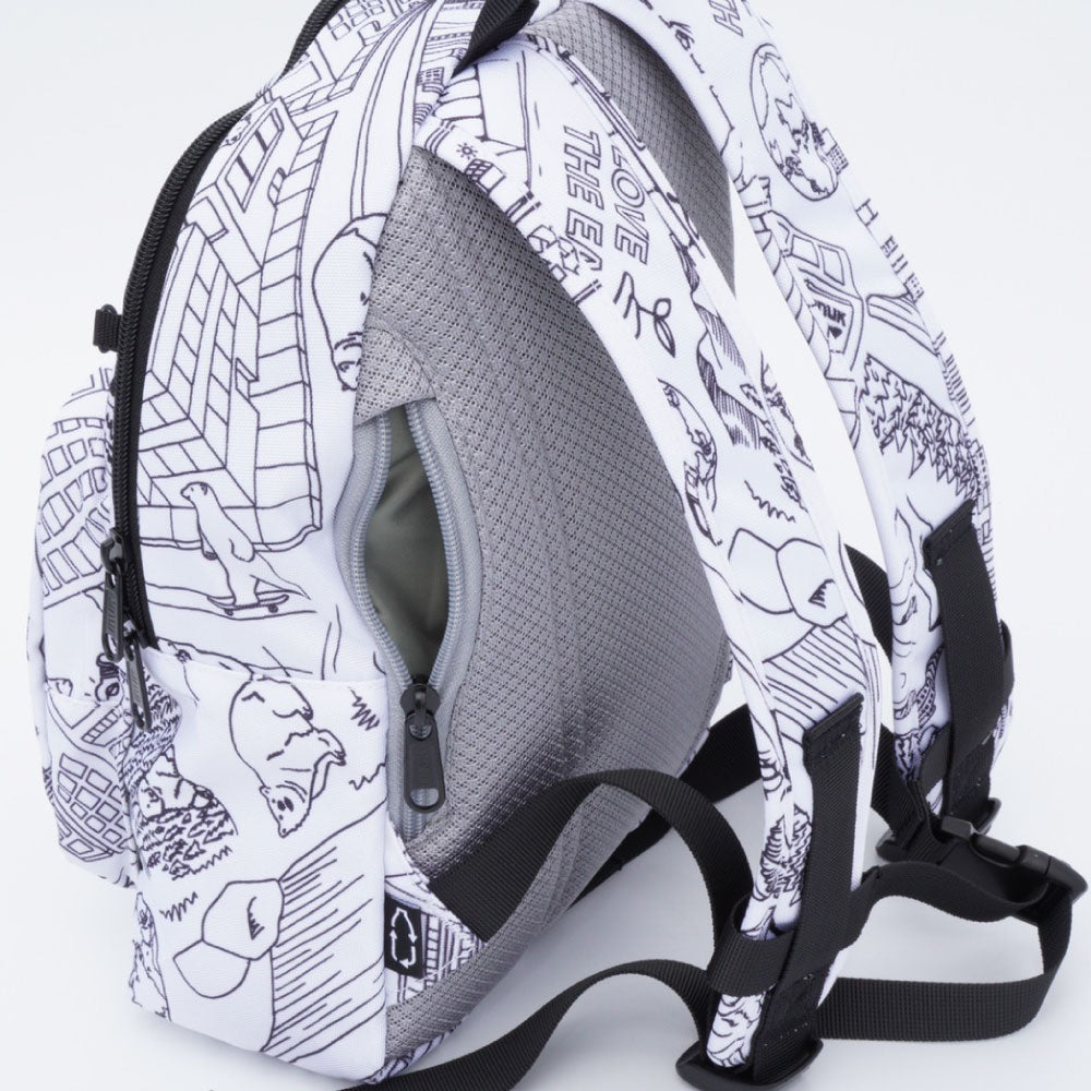 INUK P-A-P BEAR'S LIFE BACKPACK S WHITE SKETCH イヌーク バックパック ユニセックス