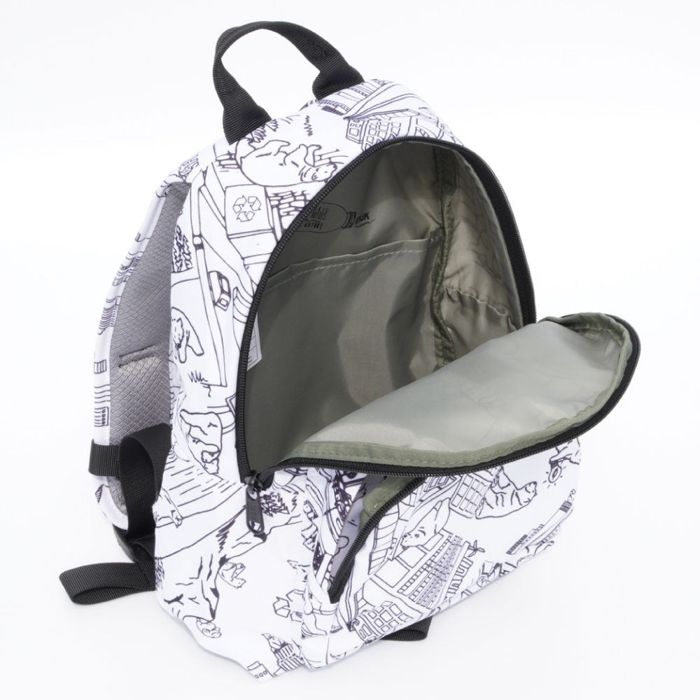 INUK P-A-P BEAR'S LIFE BACKPACK S WHITE SKETCH イヌーク バックパック ユニセックス