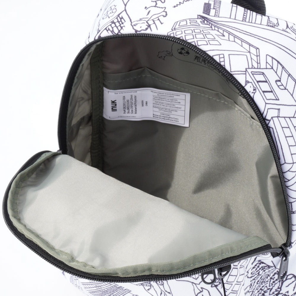 INUK P-A-P BEAR'S LIFE BACKPACK S WHITE SKETCH イヌーク バックパック ユニセックス