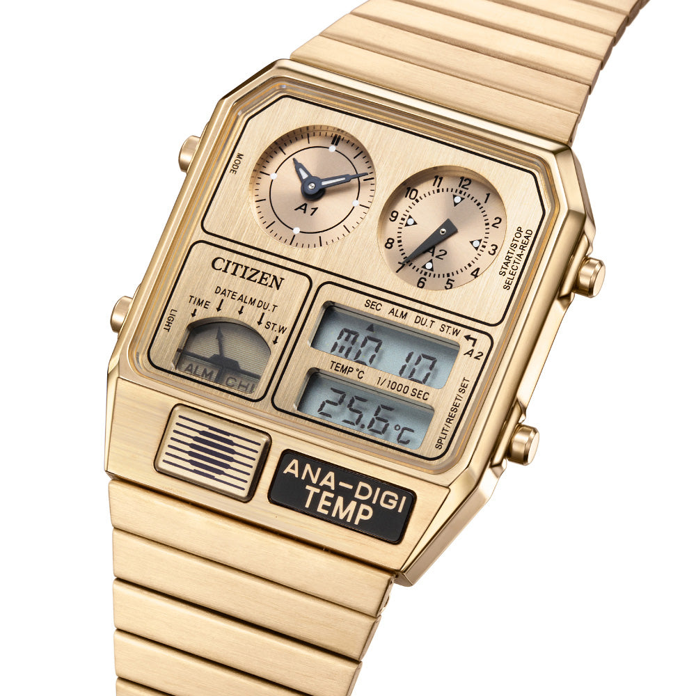 <2025年10月16日発売予定>CITIZEN RECORD LABEL Metallic ANA-DIGI TEMP JG2104-53R 限定モデル300本 レコードレーベル アナデジテンプ 腕時計 メンズ