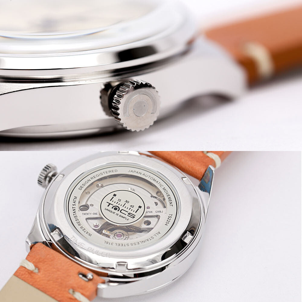 TACS TIME RULER TS2204B 2針自動巻き腕時計 タックス 腕時計 メンズ