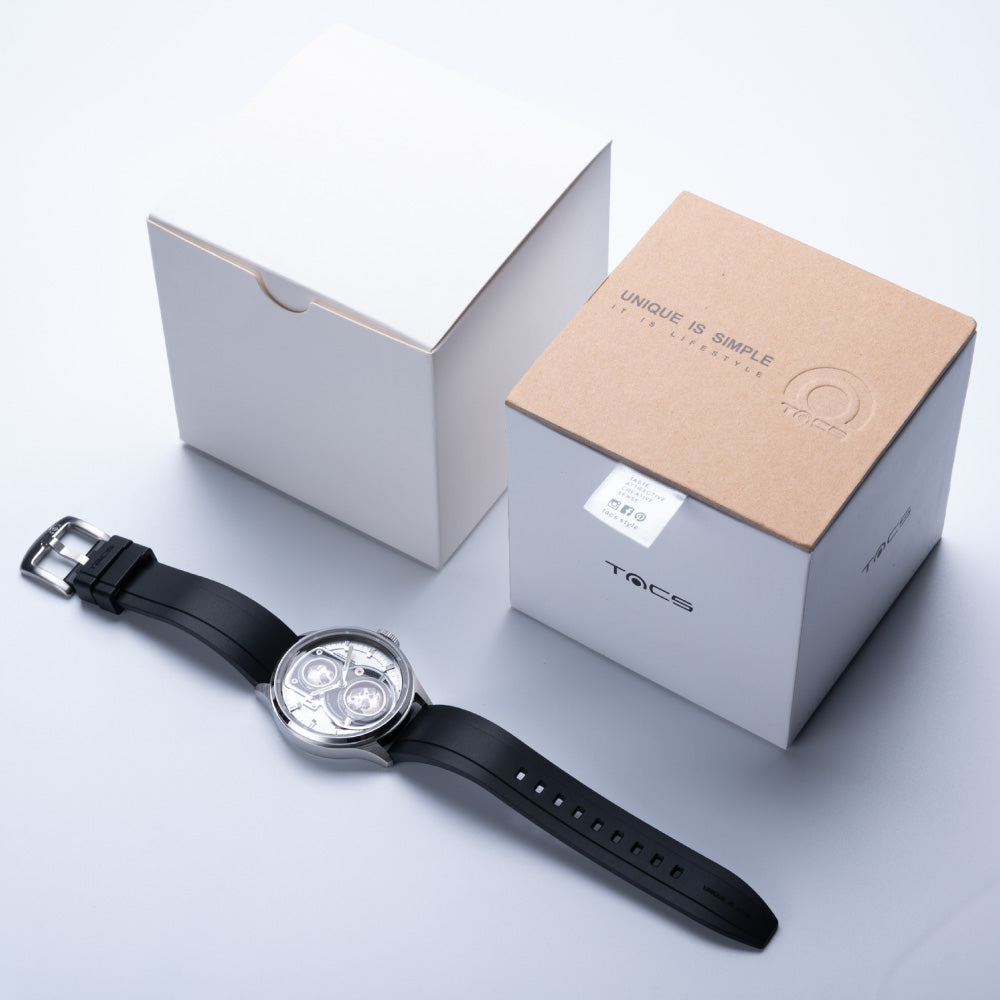 TACS TWIN LENS Lite Lumiere Blanc TS2501A タックス 腕時計 自動巻き