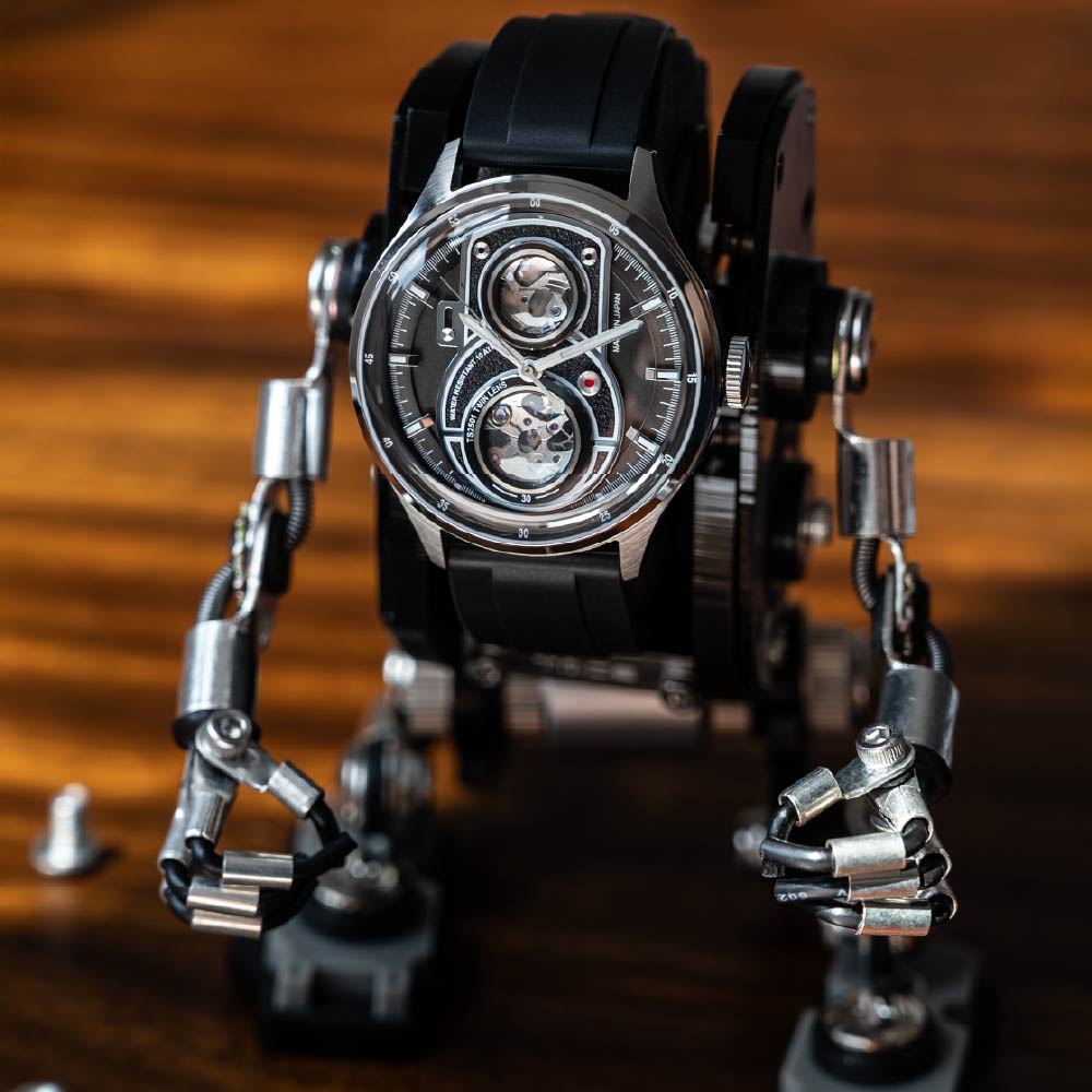 <先行予約受付中/10月15日発売>TACS Robotoys TWIN LENS Lite Obscura Slate TS2501BR タックス 腕時計 メンズ 自動巻き