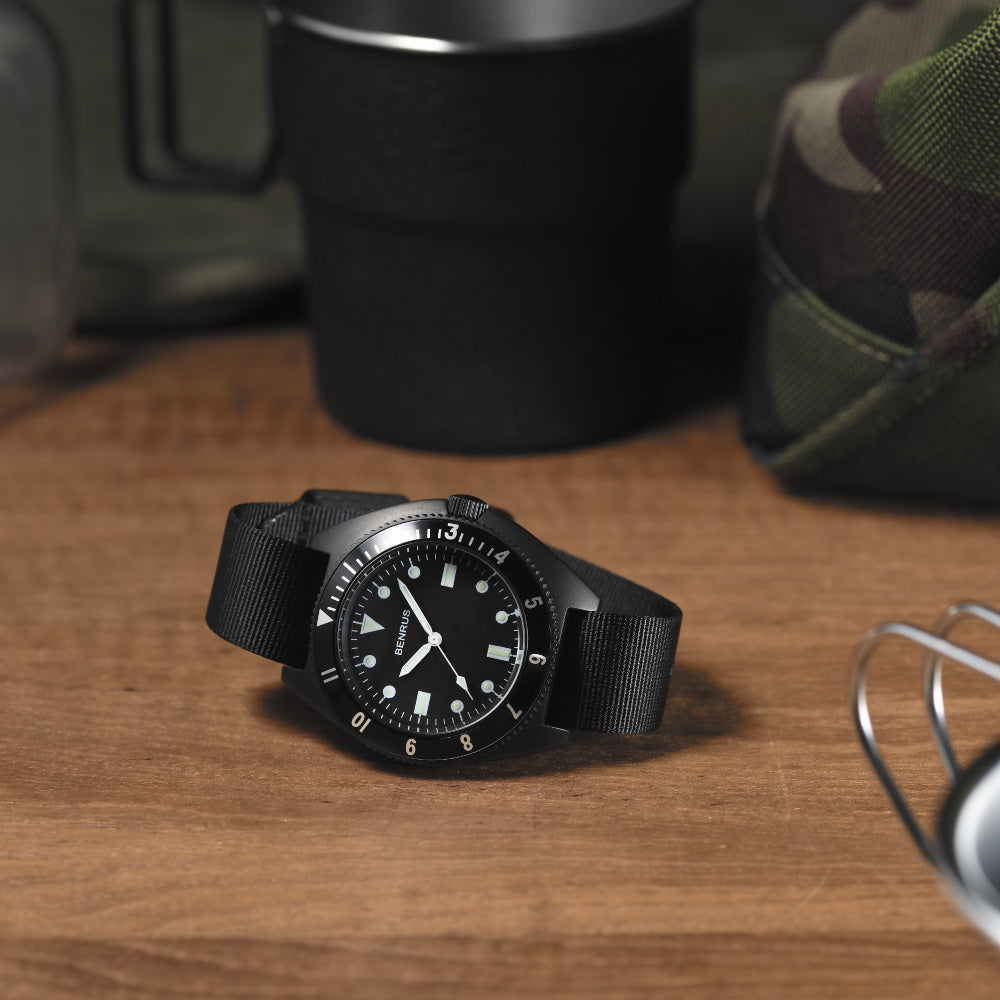 BENRUS TYPE-I BLACK ベンラス 腕時計 メンズ