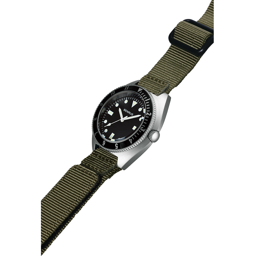 BENRUS TYPE‐I SILVER COMBAT KHAKI ベンラス 腕時計 メンズ