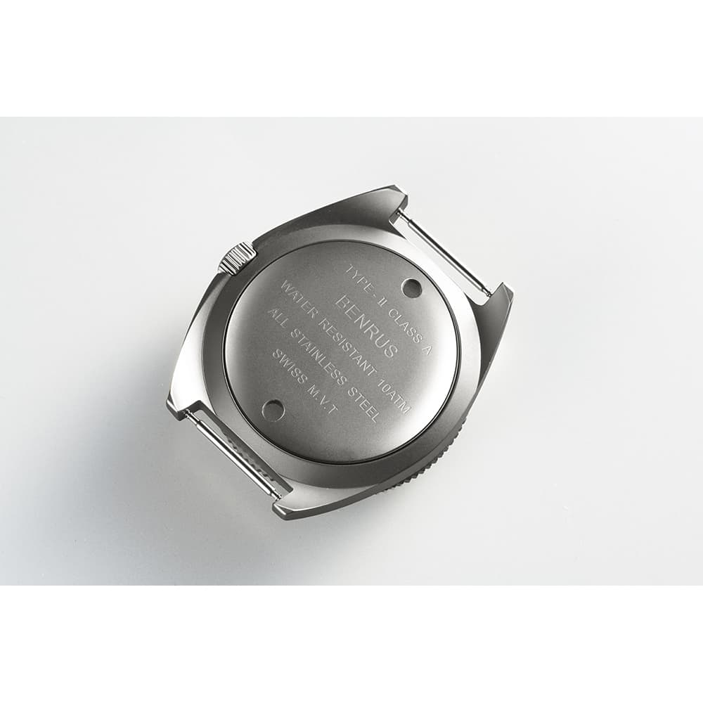 BENRUS TYPE-II SILVER ベンラス 腕時計 メンズ