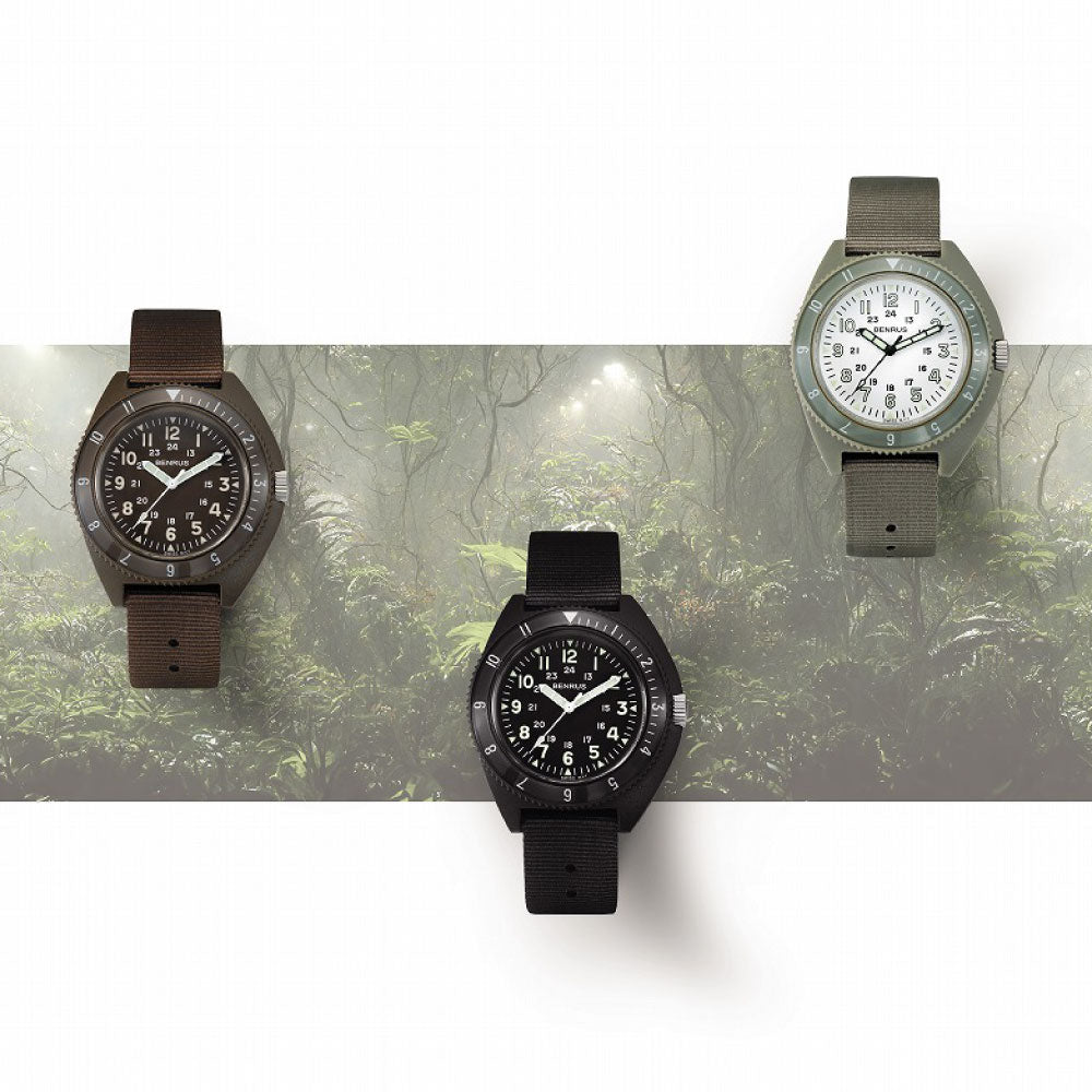 BENRUS TYPE-III OLIVE ベンラス 腕時計 ミリタリーウォッチ