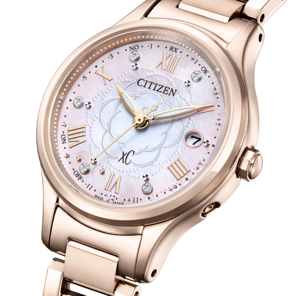 <先行予約受付中/2025年11月6日発売予定>CITIZEN xC hikari collection カメリア(椿) ES9498-69N 世界限定1,300本 シチズン クロスシー 腕時計 レディース